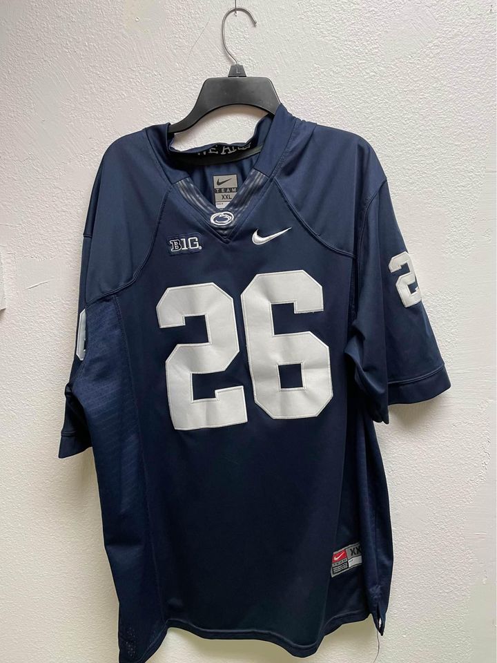 Men's Penn State Nittany Lions #26 Saquon Barkley White Game College Football  Jersey 586961-800